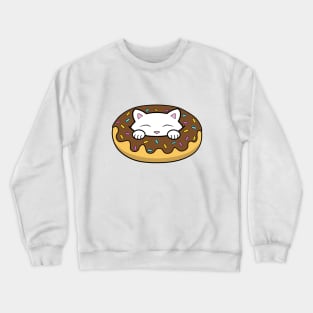 Chocolate Doughnut Cats Crewneck Sweatshirt